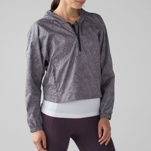Lululemon I Put A Shell On You Sea Spray Alpine White Dark Chrome Cropped Zip-8
